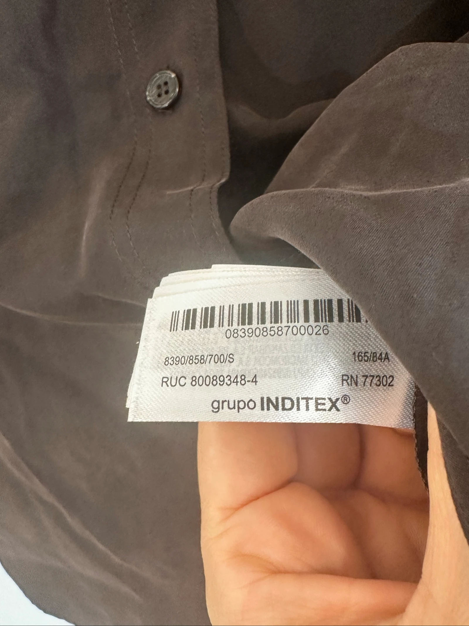 Elegante bruine Zara-hemd van 100% zijde, nieuw, maat S – photo 5